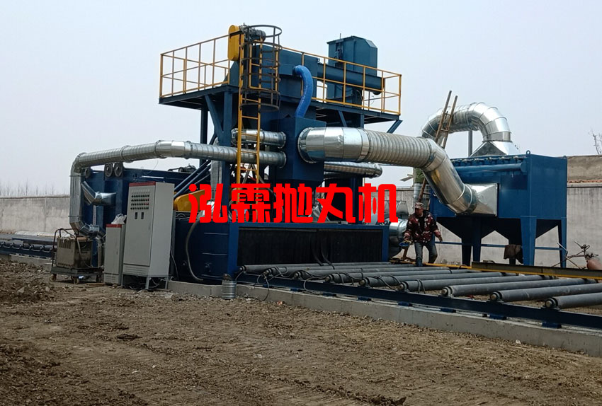 鋼板拋丸機(jī)客戶案例現(xiàn)場